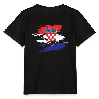 Croatie - T-shirt bio MINI CREATOR Stanley/Stella Enfant - noir - Devant - Mikhail (115cm)
