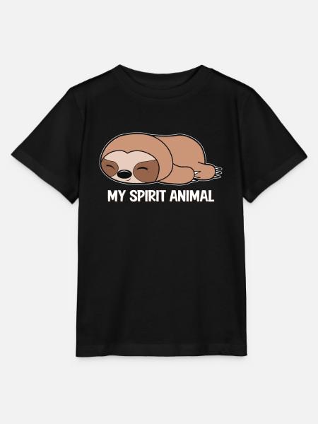 Faultier Lieblingstier - Stanley/Stella Kinder T-Shirt MINI CREATOR - Schwarz