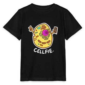 Cell-Fie Funny Science Biology - Stanley/Stella MINI CREATOR Kids’ T-Shirt - black - Front - Mikhail (115cm)