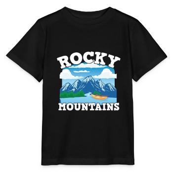 Canada pride Useh flag rocky mountains - Stanley/Stella MINI CREATOR Kids’ T-Shirt - black - Front - Mikhail (115cm)