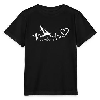 Usedom - heartbeat (white) - Stanley/Stella MINI CREATOR Kids’ T-Shirt - black - Front - Mikhail (115cm)