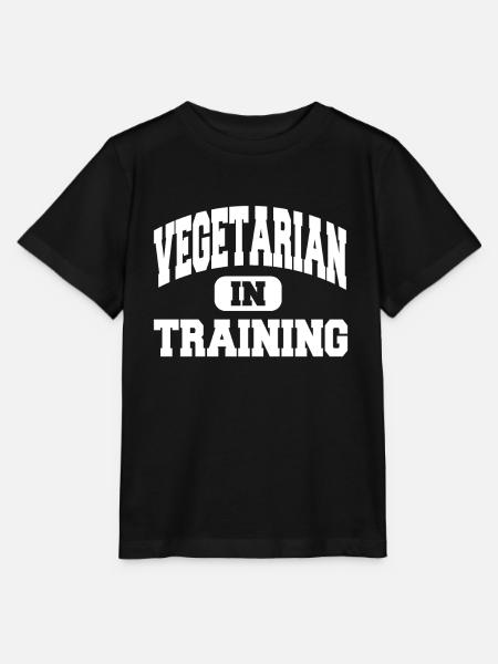Vegetarian In Training - Stanley/Stella Kinder T-Shirt MINI CREATOR - Schwarz