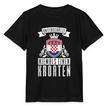 Kroatien Patriot Europa - Stanley/Stella Kinder T-Shirt MINI CREATOR  - Schwarz - Vorne - Mikhail (115cm)