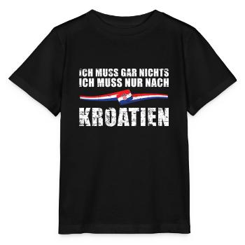 Kroatien - Stanley/Stella Kinder T-Shirt MINI CREATOR  - Schwarz - Vorne - Mikhail (115cm)