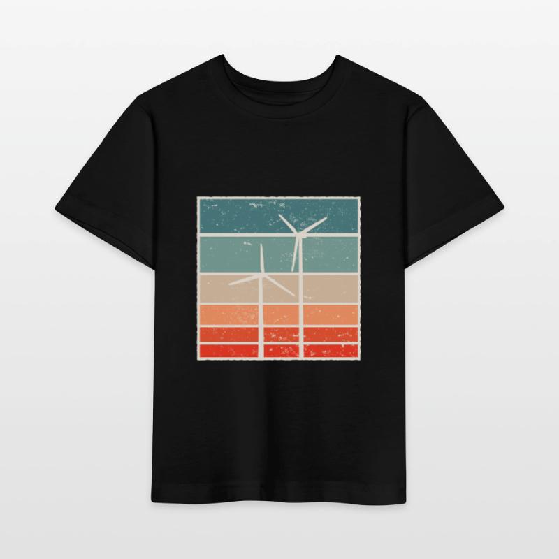 Graphique de puissance éolienne éolienne éolienne T-shirt bio MINI CREATOR Stanley/Stella Enfant