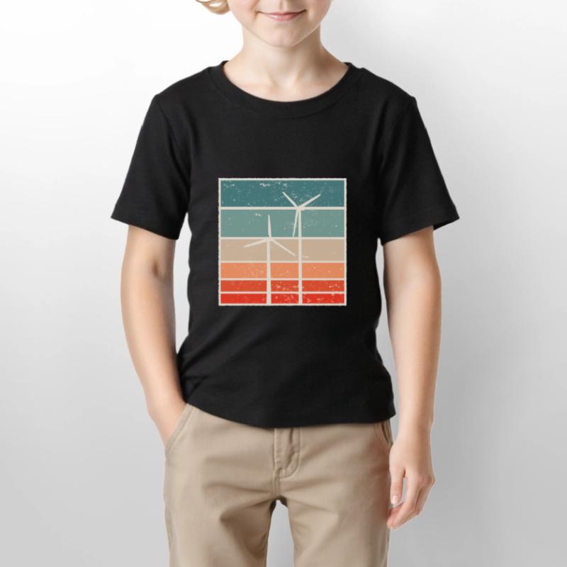 Graphique de puissance éolienne éolienne éolienne T-shirt bio MINI CREATOR Stanley/Stella Enfant