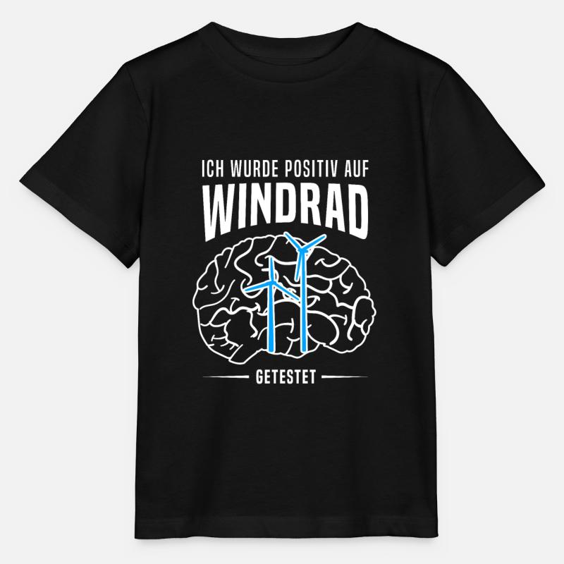 Windpark Windrad Windkraft - Positiv getestet - Stanley/Stella Kinder T-Shirt MINI CREATOR  - Schwarz