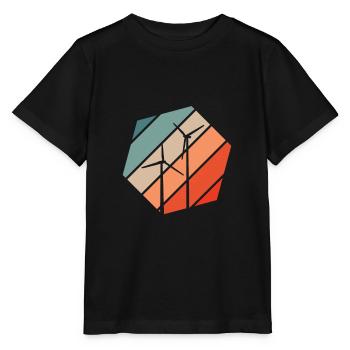 Graphique de puissance éolienne éolienne éolienne - T-shirt bio MINI CREATOR Stanley/Stella Enfant - noir - Devant - Mikhail (115cm)