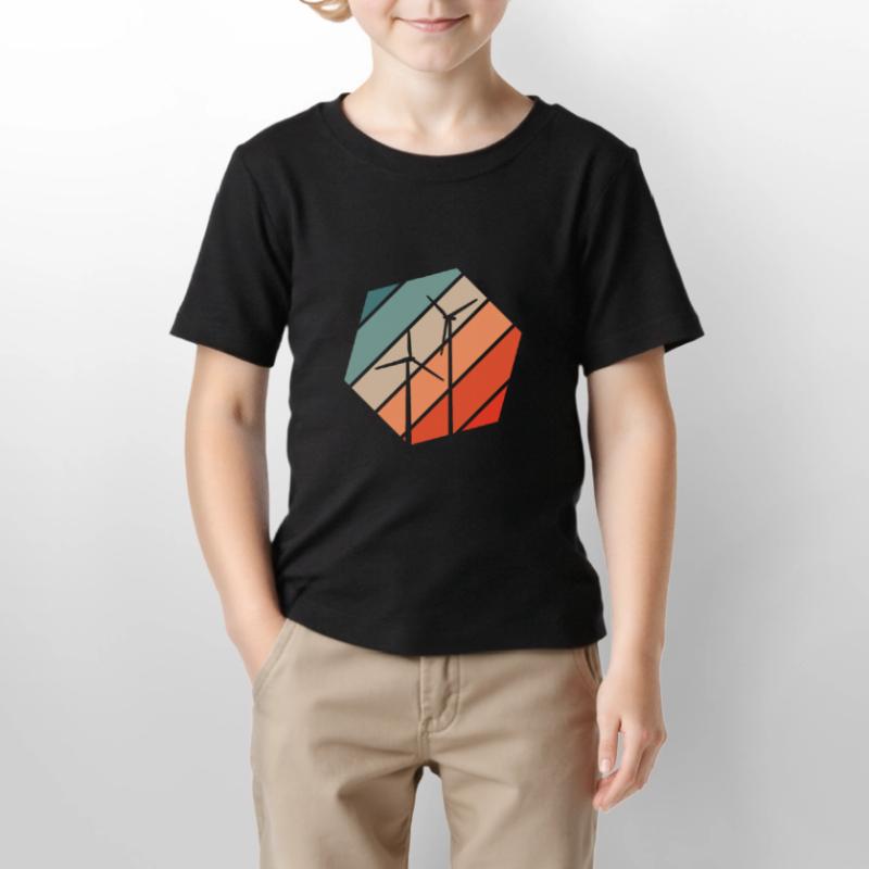 Graphique de puissance éolienne éolienne éolienne T-shirt bio MINI CREATOR Stanley/Stella Enfant