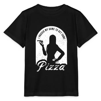 Gaming Pizza Gamer Girl Gaming Pizza Gamer Girl - Stanley/Stella Kinder T-Shirt MINI CREATOR  - Schwarz - Vorne - Mikhail (115cm)
