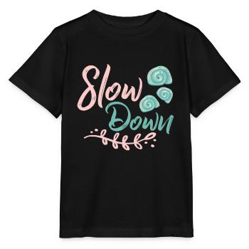 Slow down - Stanley/Stella MINI CREATOR Kids’ T-Shirt - black - Front - Mikhail (115cm)