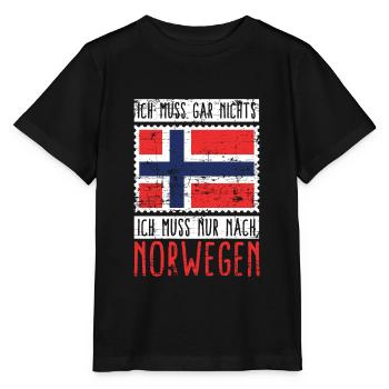 Norwegen Norweger Wikinger - Stanley/Stella Kinder T-Shirt MINI CREATOR  - Schwarz - Vorne - Mikhail (115cm)