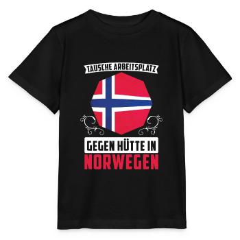 Norwegen Norweger - Stanley/Stella Kinder T-Shirt MINI CREATOR  - Schwarz - Vorne - Mikhail (115cm)