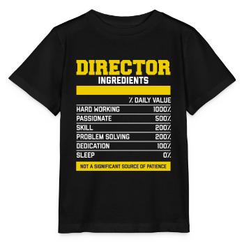 T-Shirt Ingrédients Fantaisie Directeur - T-shirt bio MINI CREATOR Stanley/Stella Enfant - noir - Devant - Mikhail (115cm)