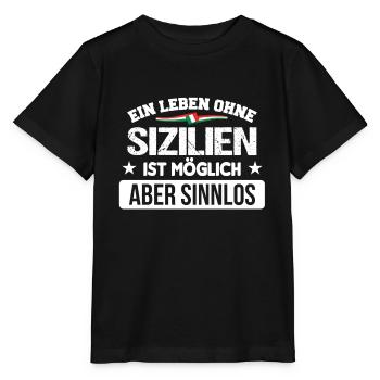 Italy Sicilia Palermo Sicilian - Stanley/Stella Kinder T-Shirt MINI CREATOR  - Schwarz - Vorne - Mikhail (115cm)