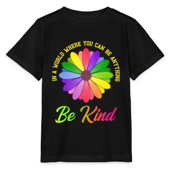 Be Anything Be Child Flower Gift - Stanley/Stella MINI CREATOR Kids’ T-Shirt - black - Front - Mikhail (115cm)
