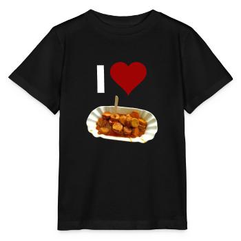 I Love Currywurst - Stanley/Stella Kinder T-Shirt MINI CREATOR  - Schwarz - Vorne - Mikhail (115cm)