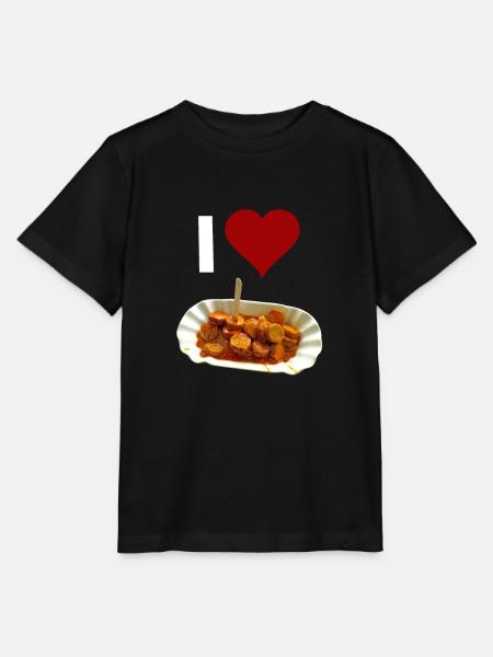 I Love Currywurst - Stanley/Stella Kinder T-Shirt MINI CREATOR - Schwarz