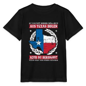 Texas Patrioten Cowboy - Stanley/Stella Kinder T-Shirt MINI CREATOR  - Schwarz - Vorne - Mikhail (115cm)