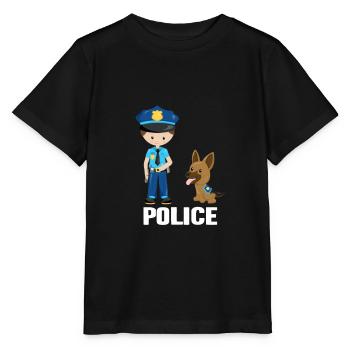 police - Stanley/Stella MINI CREATOR Kids’ T-Shirt - black - Front - Mikhail (115cm)