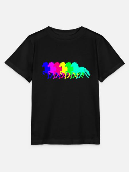 Arc-en-ciel de cheval islandais - Stanley/Stella T-shirt MINI CREATOR til børn - sort