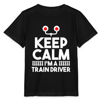 Train driver - Stanley/Stella MINI CREATOR Kids’ T-Shirt - black - Front - Mikhail (115cm)