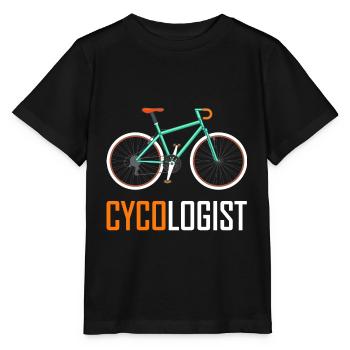 Cycologist Bicycle Gift - Stanley/Stella MINI CREATOR Kids’ T-Shirt - black - Front - Mikhail (115cm)