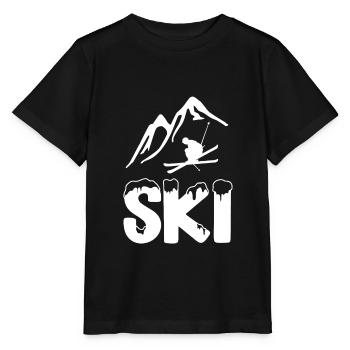 ski skieur ski ski - T-shirt bio MINI CREATOR Stanley/Stella Enfant - noir - Devant - Mikhail (115cm)