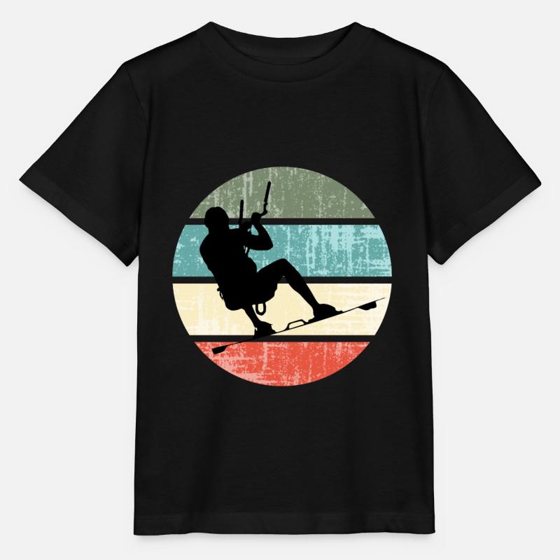 KITE Kite Kiteboarding Kitesurfing Retro - Stanley/Stella MINI CREATOR Kids’ T-Shirt - black
