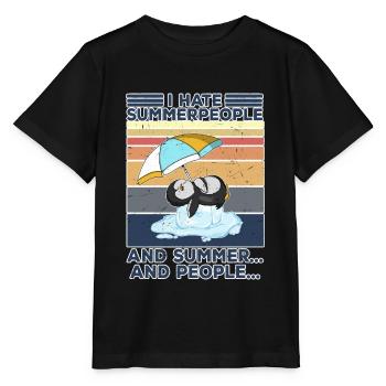 antisocial summer hater i hate people - Stanley/Stella MINI CREATOR Kids’ T-Shirt - black - Front - Mikhail (115cm)