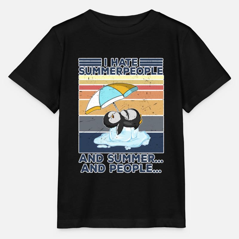 antisocial Sommer hasser ich hasse menschen - Stanley/Stella Kinder T-Shirt MINI CREATOR  - Schwarz