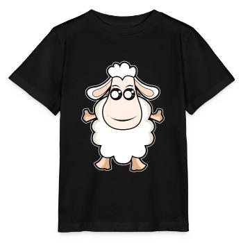 Schaf Lustig - Stanley/Stella Kinder T-Shirt MINI CREATOR  - Schwarz - Vorne - Mikhail (115cm)