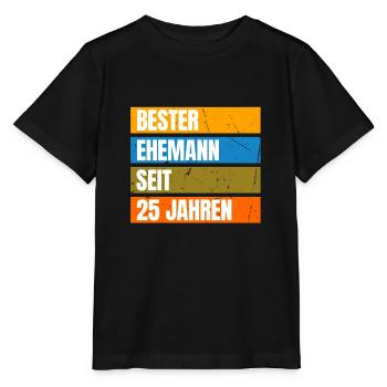 Silberhochzeit Silberne Hochzeit - Stanley/Stella Kinder T-Shirt MINI CREATOR  - Schwarz - Vorne - Mikhail (115cm)