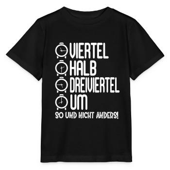 Ossi Ostdeutsche Uhrzeit Ossi Viertel Halb Um Uhr - Stanley/Stella Kinder T-Shirt MINI CREATOR  - Schwarz - Vorne - Mikhail (115cm)