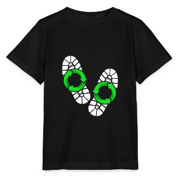 Ökologischer Fußabdruck - Stanley/Stella Kinder T-Shirt MINI CREATOR  - Schwarz - Vorne - Mikhail (115cm)