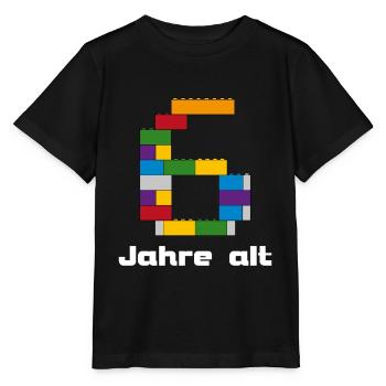 Blocs de construction de cadeau d'anniversaire pour enfants de 6 ans - T-shirt bio MINI CREATOR Stanley/Stella Enfant - noir - Devant - Mikhail (115cm)