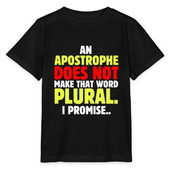 Punctuation day English teacher grammar grammar - Stanley/Stella MINI CREATOR Kids’ T-Shirt - black - Front - Mikhail (115cm)