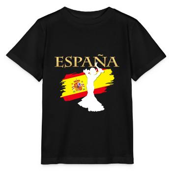 Spanien - Stanley/Stella Kinder T-Shirt MINI CREATOR  - Schwarz - Vorne - Mikhail (115cm)