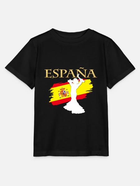 Spanien - Stanley/Stella Kinder T-Shirt MINI CREATOR - Schwarz