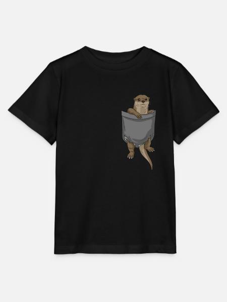 Loutre cadeau femmes laotte de mer Tshirt Hommes Loutre - T-shirt bio MINI CREATOR Stanley/Stella Enfant - noir