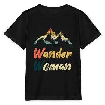 HIKING WOMAN - Stanley/Stella MINI CREATOR Kids’ T-Shirt - black - Front - Mikhail (115cm)