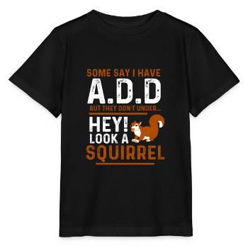 ADHS Aufmerksamkeits Defizit Hyperaktivitäts - Stanley/Stella Kinder T-Shirt MINI CREATOR  - Schwarz - Vorne - Mikhail (115cm)