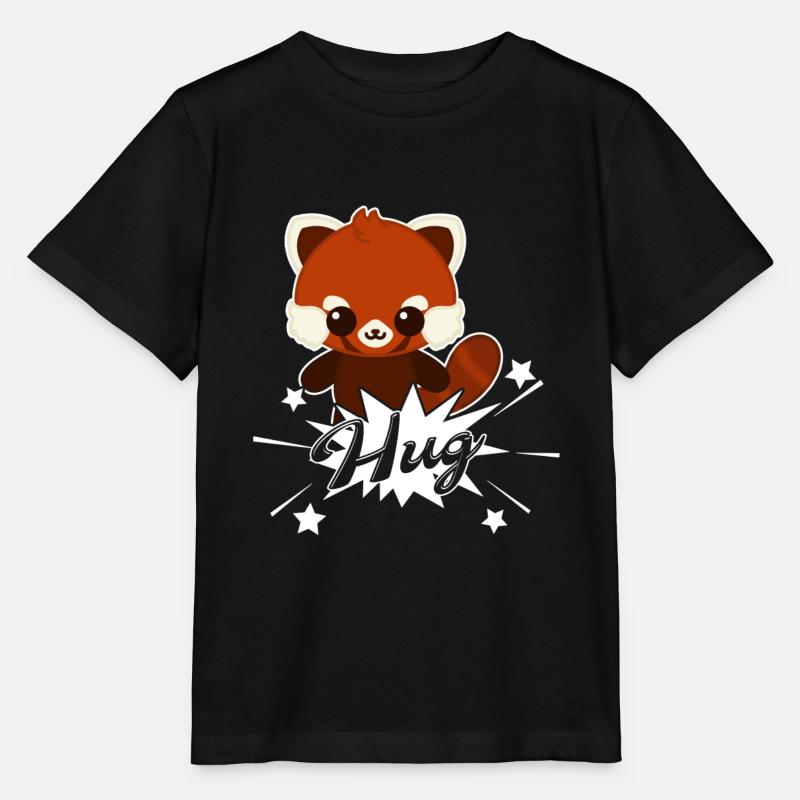 Panda roux mignon - T-shirt bio MINI CREATOR Stanley/Stella Enfant - noir