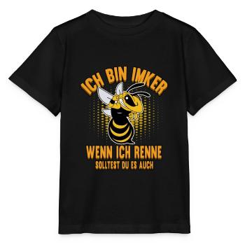 Ich bin Imker Rennen Biene Honig Stechen Geschenk - Stanley/Stella Kinder T-Shirt MINI CREATOR  - Schwarz - Vorne - Mikhail (115cm)