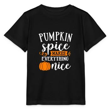 Pumpkin Spice makes everything nice - T-shirt bio MINI CREATOR Stanley/Stella Enfant - noir - Devant - Mikhail (115cm)