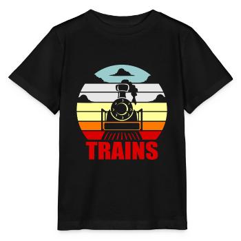 train - Stanley/Stella MINI CREATOR Kids’ T-Shirt - black - Front - Mikhail (115cm)