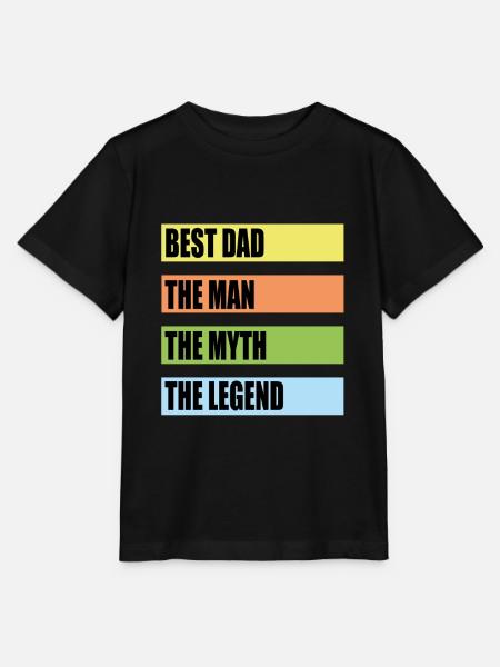 Bester Papa Sprüche - Stanley/Stella Kinder T-Shirt MINI CREATOR  - Schwarz