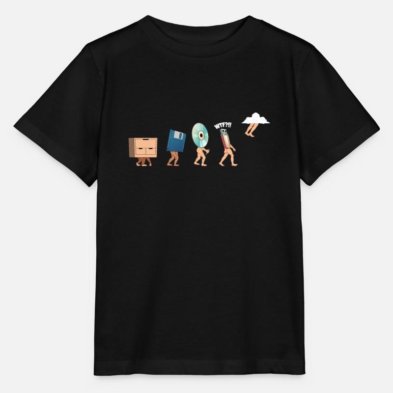 Cloud Computing Evolution - Geschenkidee für Nerd - Stanley/Stella Kinder T-Shirt MINI CREATOR - Schwarz