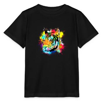 tigre - T-shirt bio MINI CREATOR Stanley/Stella Enfant - noir - Devant - Mikhail (115cm)