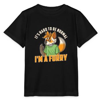 Furry Fandom Furries Fursona - Stanley/Stella MINI CREATOR Kids’ T-Shirt - black - Front - Mikhail (115cm)